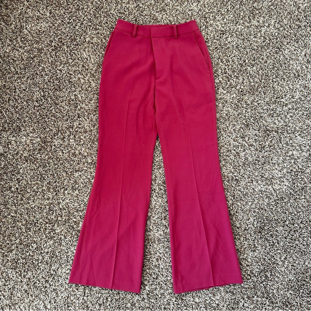 UNIQLO Magenta Pink Flared Dress Pants